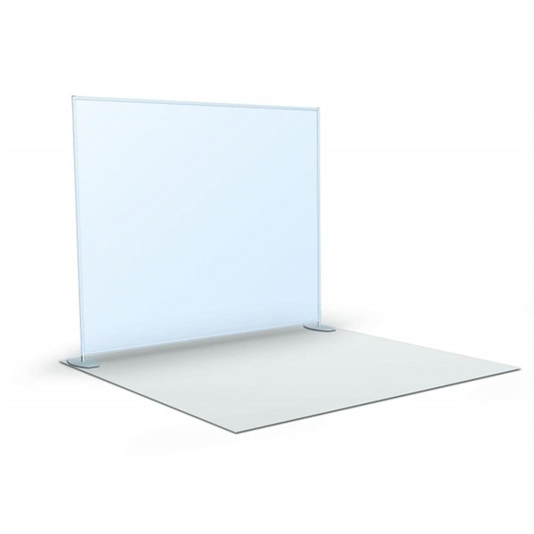 Testrite Visual Products Straight FlatWalls Straight Flat Wall - Silver FW008